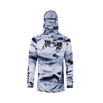 Bob Marlin Performance Hoody With Built-in Face Mask Grey Storm - Best quality fishing accessories - Anglersbay