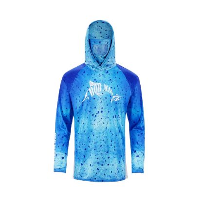 Bob Marlin Performance Hoody With Built-in Face Mask Bob Mahi Blue - Best quality fishing accessories - Anglersbay