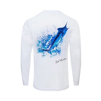Bob Marlin Performance Shirt Ocean Marlin White - Best quality fishing accessories - Anglersbay