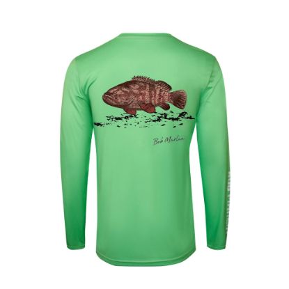Bob Marlin Performance Shirt Natty Grouper Green - Best quality fishing accessories - Anglersbay